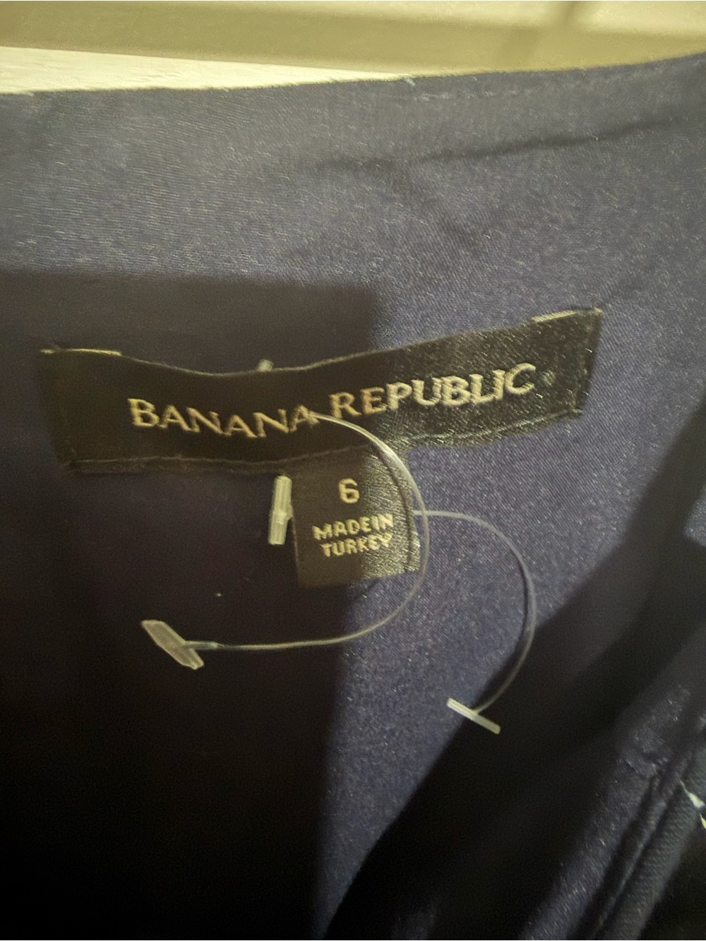 Banana Republic Navy Pinstripe Midi Dress with Spaghetti Straps - Picture 4 of 5